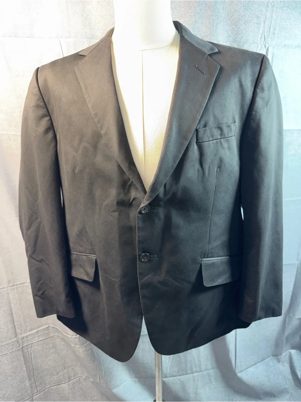 38A-jf j.ferrar Men's Black Two-Button Sport Coat Blazer